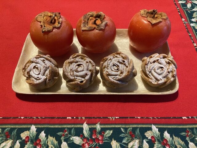 maffin di cachi con sciroppo di agave